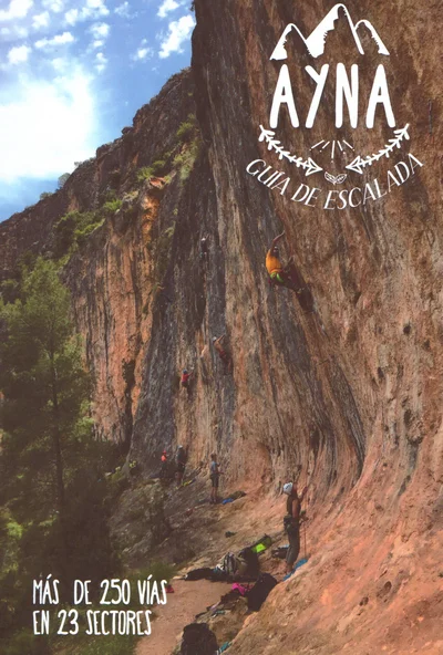 Portada de la guía: Aýna. Guía de escalada